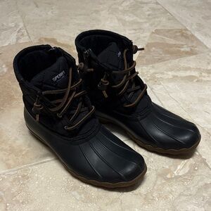 Sperry Navy and Brown Waterproof Boots - fits women size 6